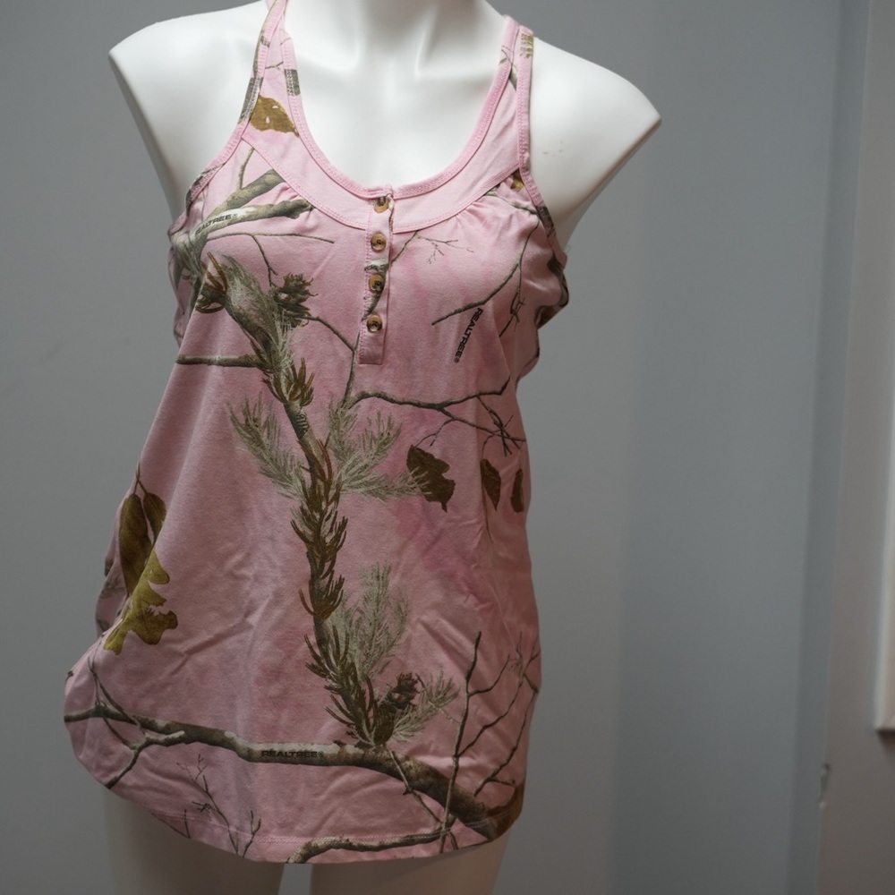 Realtree Pink and Brown Camouflage Tank Top